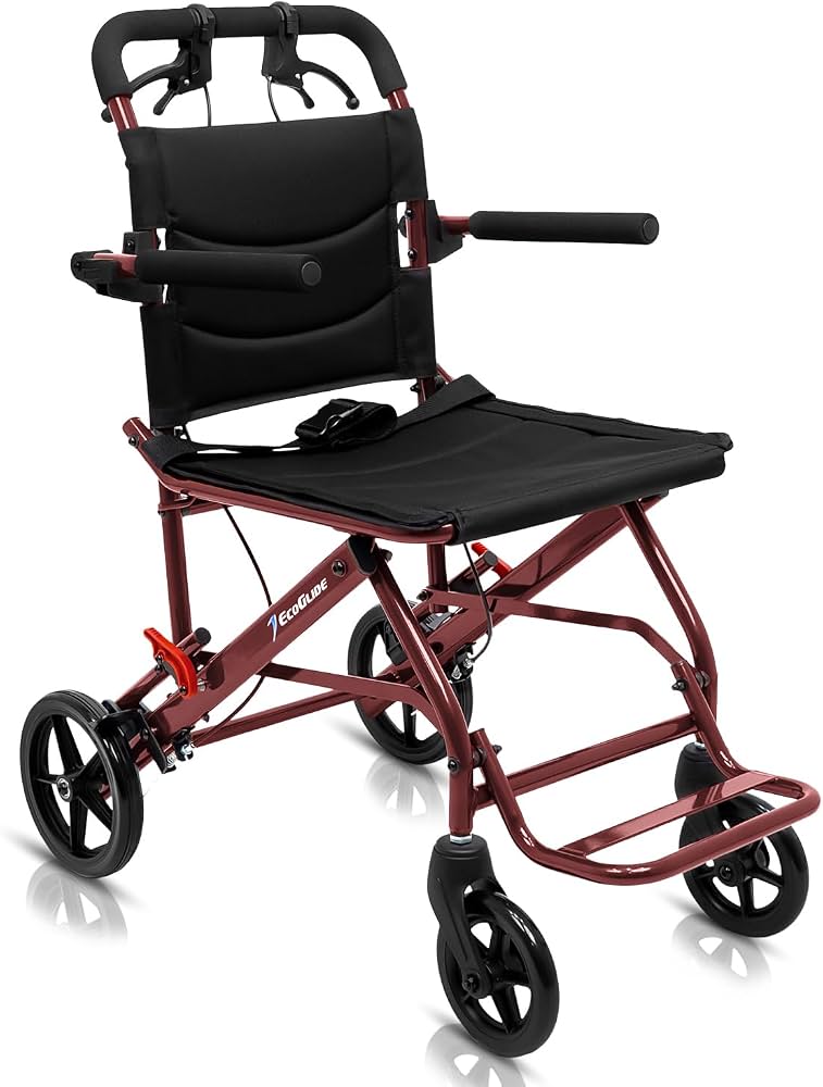 KosmoCare EcoGlide Lightweight Transporter Wheelchair